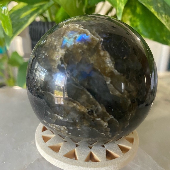 Labradorite Crystal Sphere - Picture 14 of 14